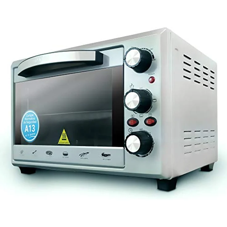 Grunkel Electric Table Oven with 28 Litre Capacity M Resistance, Perfect for Baking Bread and Pizza (Silver) – Bild 1