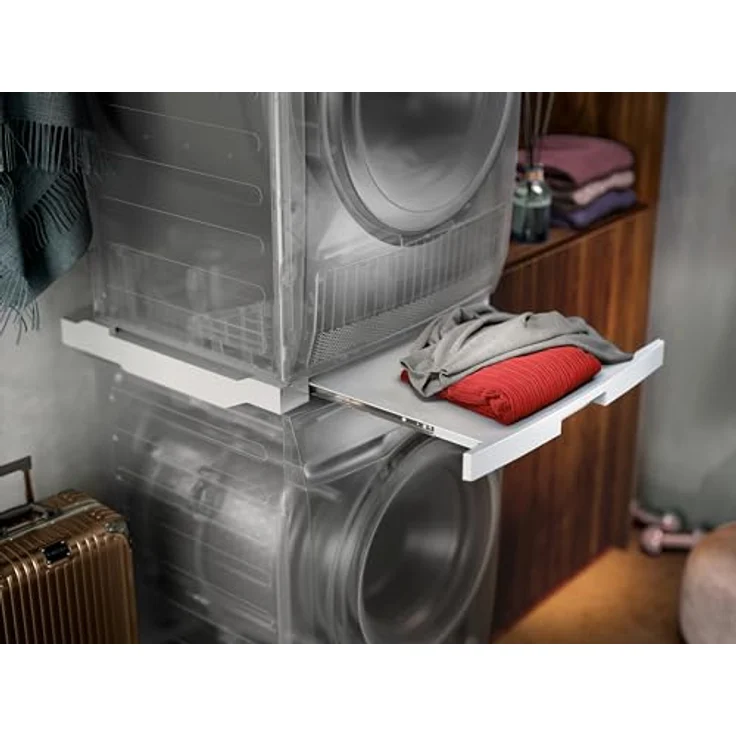 AEG A1WYHSK1 Säulenmontageset – Zubehör für Waschmaschine und Trockner – Abnehmbare Ablage von 52 bis 67 cm – inkl. Sicherheitsflansch – maximale Stabilität – Wäschepflege – Platzsparend – Bild 3