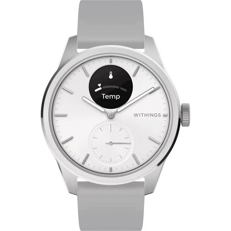 Withings Quarzuhr Withings HWA10-model 5-All-Int ScanWatch 2 White 42 mm 5ATM, EKG-Messung, GPS Tracker, Saphirglas – Bild 1