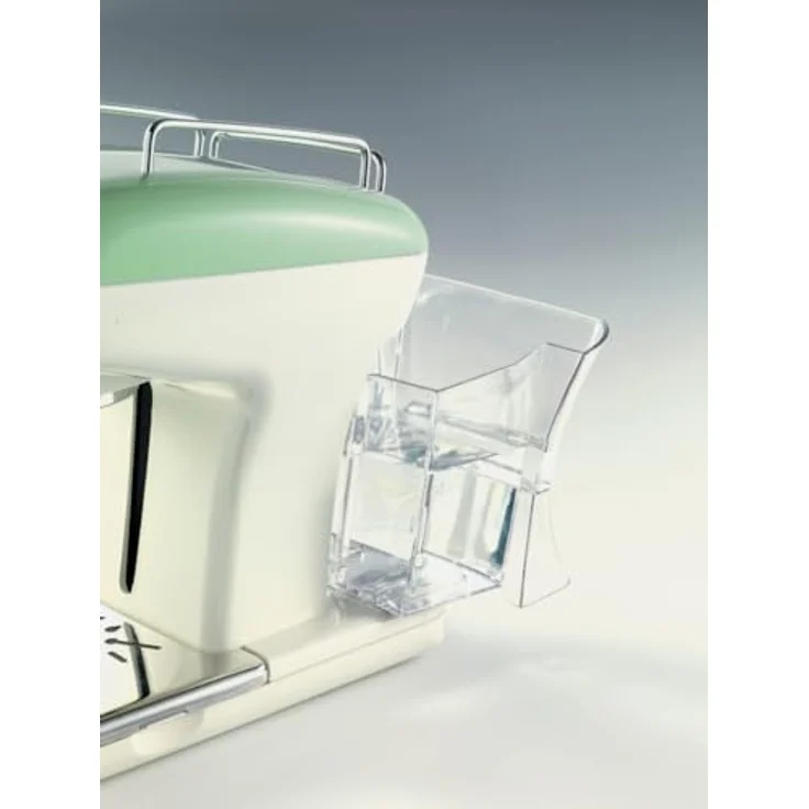 Ariete 1389-14 Green 00M138914AR0 Siebträger-Espressomaschine Vintage mit Milchaufschäumdüse, 900 W, lindgrün, Kunststoff – Bild 4