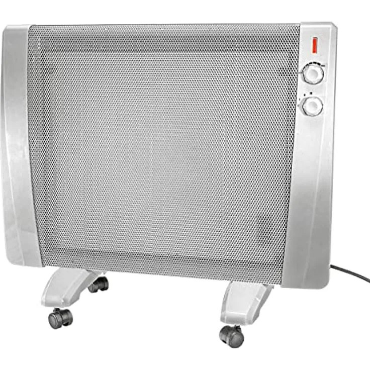 MAUK® Wärmewellen Heizgerät Stand + Wandgerät rollbar 1500W (Thermostat und Überhitzungsschutz)