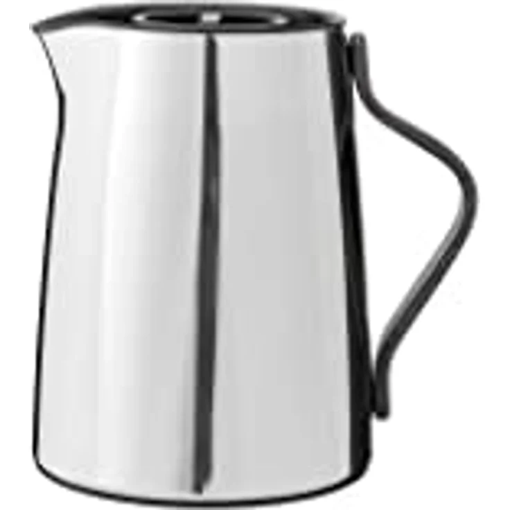 Stelton Emma Isolierkanne Tee, 1 L, doppelwandige Isolierung, Edelstahl/Griff schwarz