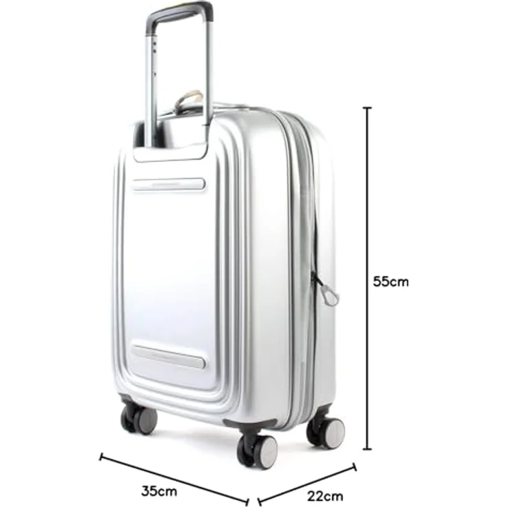 Mandarina Duck LOGODUCK + Trolley Cabin EXP Silver Hartschalen-Koffer, erweiterbar, TSA Zahlenschloss – Bild 5