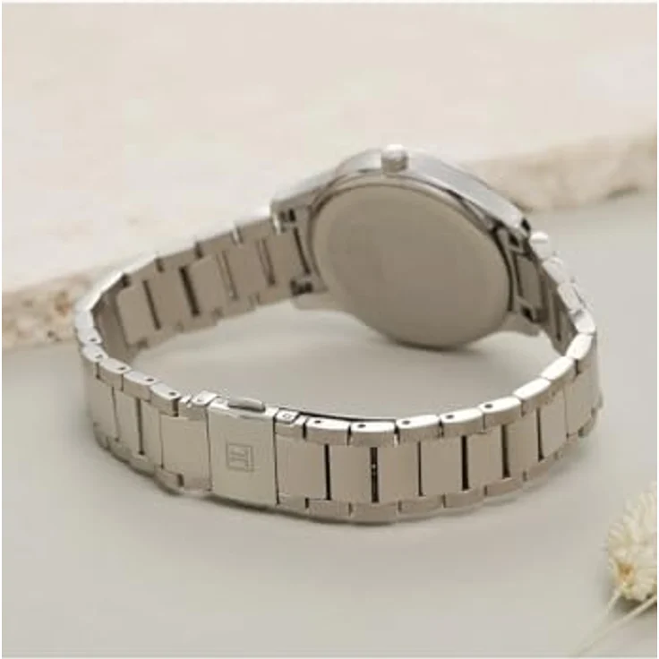Jette Armbanduhr Damenuhr Silber Analoguhr 34 mm – Bild 3