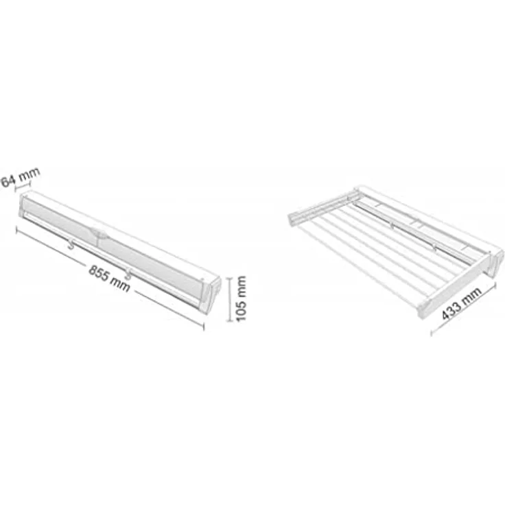 Juwel Artdry 80 Wäschetrockner (Trockenlänge 6,7 m, Wandtrockner ausziehbar, Breite 80 cm, max. Belastbarkeit 12 kg) 40139 – Bild 4
