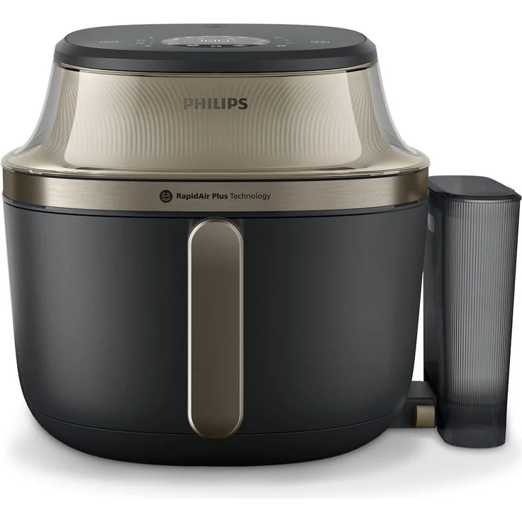 Philips NA543/00 Airfryer mit Dampffunktion, 7.2 L, Champagner-Schwarz, multifunktionales Garen