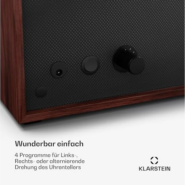 Klarstein Brienz 3 Uhrenbeweger, 4 Rotationsmodi, Holz-Optik, blaue Innenbeleuchtung, USB-betrieben – Bild 5