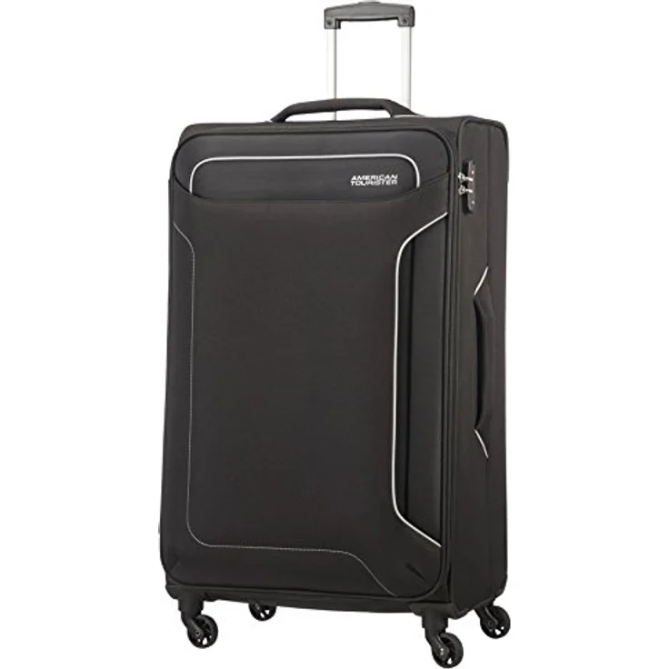 American Tourister Holiday Heat Spinner 79.5 cm, 3.8 KG, 108 L, Schwarz - Leichter Koffer mit gut organisierter Innenaufteilung und integriertem TSA-Zahlenschloss – Bild 1