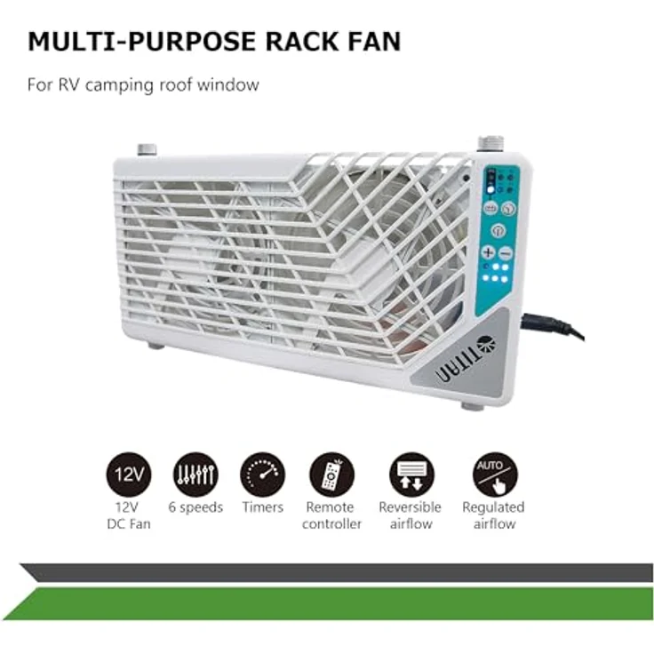 Titan TTC-SC21/V4+ Fenster-Doppellüfter, 2x140mm mit Fernbedienung für Wohnmobil – Bild 2