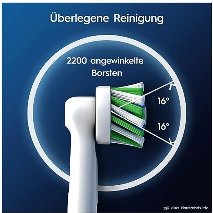 Oral-B Pro CrossAction Aufsteckbürsten für elektrische Zahnbürste, 8 Stück, überlegene Zahnreinigung mit innovativen X-förmigen Borsten, Original Oral-B Zahnbürstenaufsatz, Made in Germany – Bild 5