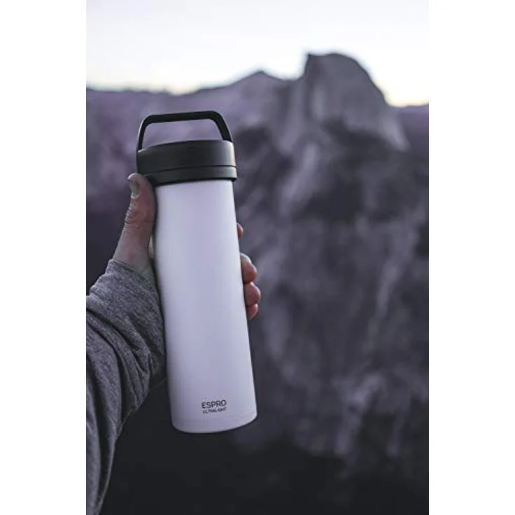 ESPRO Reise French Press Ultralight, Mini Coffee Maker mit Thermo-Funktion, 475ml, weiß – Bild 4