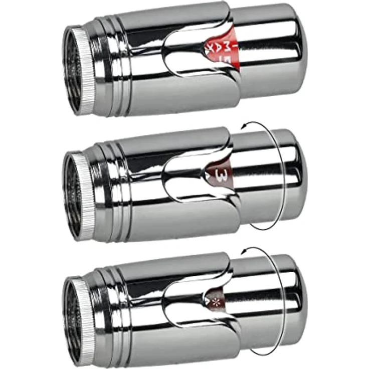 ECD Germany Ventil-Armaturen Set Multiblock Weiß Eckform inkl. Thermostatkopf für Badheizkörper mit Mittelanschluss - Anschlussgarnitur Heizkörper Eckausführung Eck Rohre aus Wand mit Thermostat – Bild 3