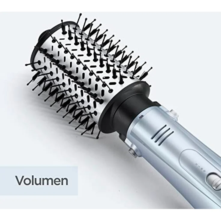 BaByliss AS774E Hydro Fusion Smooth & Shape Warmluftbürste mit 4 Aufsätzen zum Föhnen, Glätten, Volumen und Bürsten, Duale Ionen-Technologie mit Anti-Frizz Effekt, Air Styler, eisblau – Bild 4