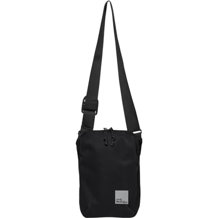 Jack Wolfskin Konya Organizer, Handtasche mit 2 Litern Volumen, Schwarz, robustes Armatech Plus 600D-Material, einstellbarer Schulterriemen, 6 Innentaschen