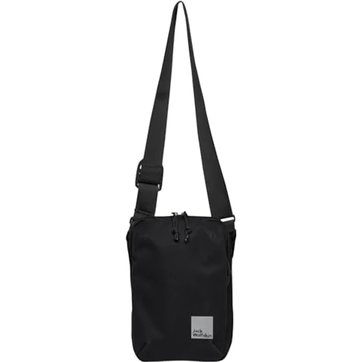 Jack Wolfskin Konya Organizer, Handtasche mit 2 Litern Volumen, Schwarz, robustes Armatech Plus 600D-Material, einstellbarer Schulterriemen, 6 Innentaschen – Bild 1