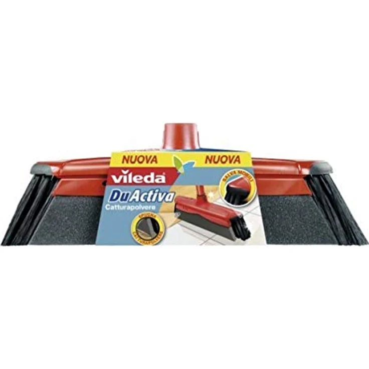 Vileda Duactiva Besen für den Innenbereich mit zwei Borsten, mit Nestchen, 10.5 x 35 x 6 cm - 299 g – Bild 2