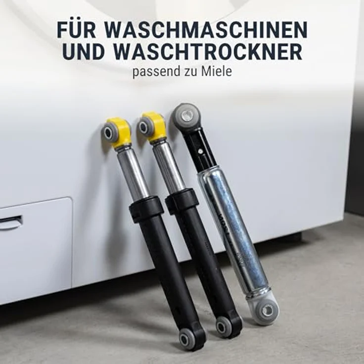 ersatzteilshop basics 3 Stück SUSPA Stoßdämpfer 7381924 kompatibel mit Miele Waschmaschine, 8mm Bohrung, 120N/75N, Vibrationsdämpfer für Waschmaschinen – Bild 3