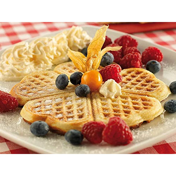 Rosenstein & Söhne Belgisches Waffeleisen: Waffeleisen für Herzwaffeln (Elektro-Waffeleisen, Backautomat für Waffel, Automat) – Bild 4