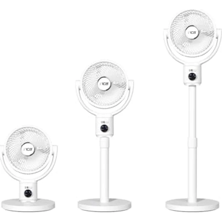 İnca IAF-01B Standventilator, 9000 mAh Akku, leiser BLDC Motor, 5 Geschwindigkeitsstufen, Oszillation, höhenverstellbar, Fernbedienung, ideal für Zuhause & Büro – Bild 1
