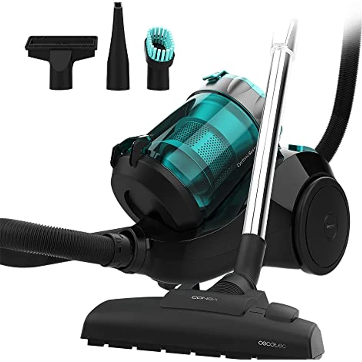 Cecotec Bodenstaubsauger ohne Beutel Conga Rockstar Multiceclonic Compact Plus, 800 W, Multicicylonic, 2.5 l Kapazität, hoher Effizienzfilter, metallisches Teleskoprohr, Polsterzubehör – Bild 2