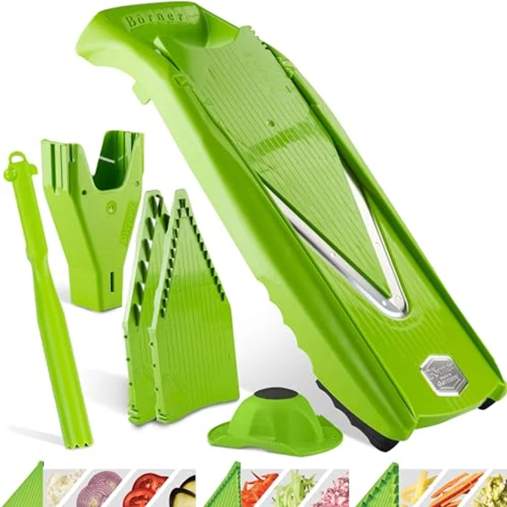 Börner V5 Plus Set Gemüsehobel Zwiebelschneider Gemüseschäler Kartoffelschneider Obstreibe Küchenhelfer Karottenschneider – Bild 2