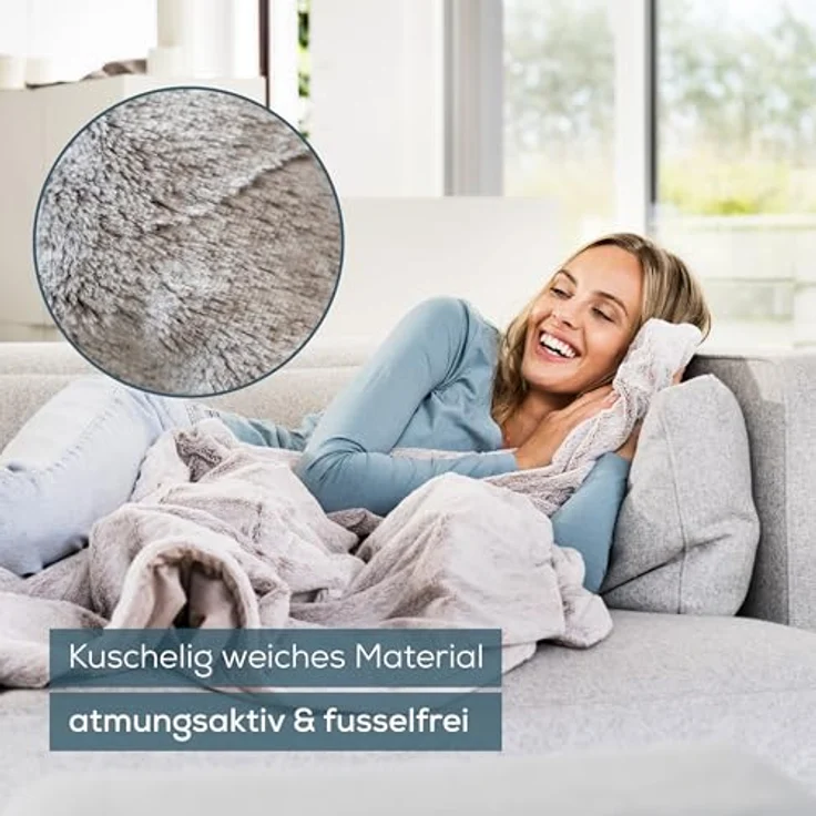 Beurer HD75 Wärmezudecke Cosy Nordic 130 x 180 cm atmungsaktiv abnehmbarer Schalter – Bild 5