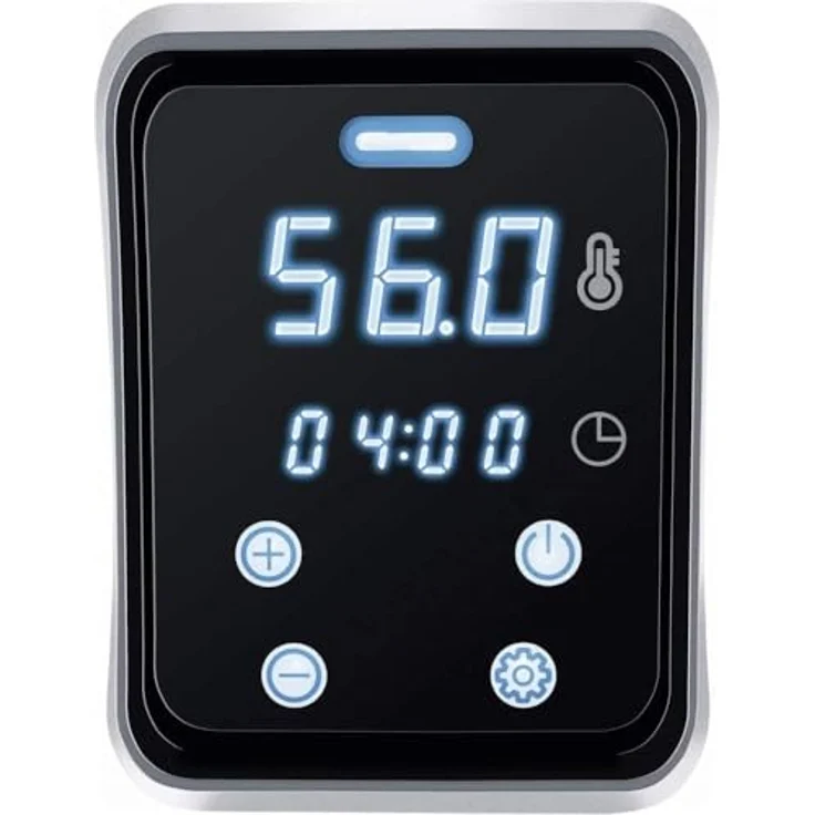 Steba Sous-Vide Garer SV 75, Wasserdicht nach IPX 7, Erwärmt 20 Liter in ca. 45 Min auf 56°C, Abweichung max. 0,1°C, Wasserumwälzung 12,0 L-Min, Mobil einsetzbar, für alle Töpfe ab 15 cm Tiefe, 800 Watt, Edelstahl – Bild 5