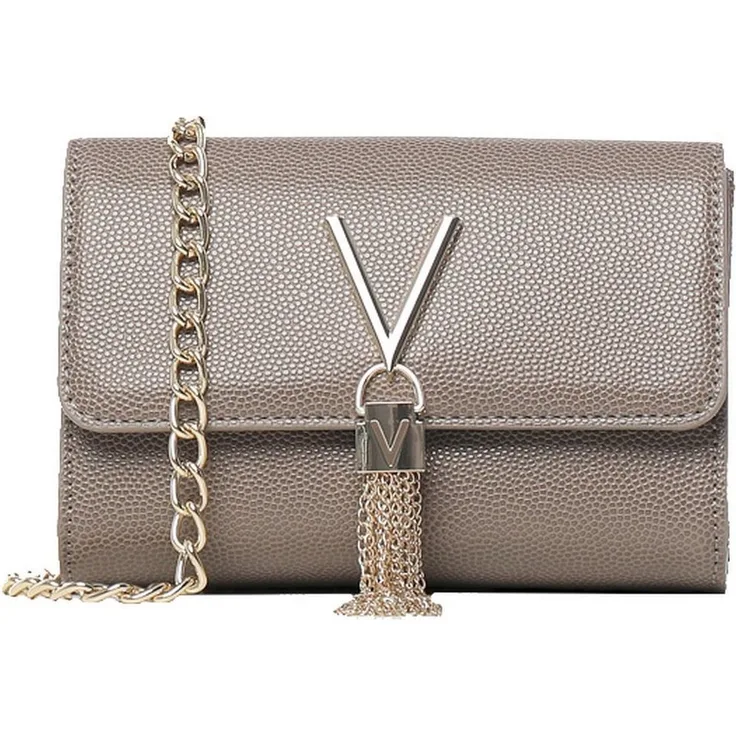 "VALENTINO BAGS Umhängetasche Divina - elegantes Design, Metallketten-Quaste, 17 cm"