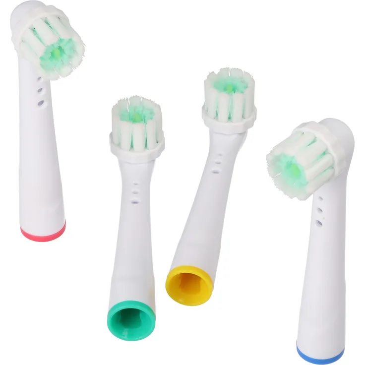 AccuCell 4 Stück 3D Whitening Ersatz-Zahnbürstenkopf für Oral-B Modelle D10, D12, D16 – sanfte Plaque-Entfernung und gründliche Zahnreinigung