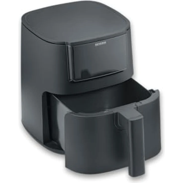 SEVERIN Heißluftfritteuse Black Line „Single“ FR 2461, gesunde Heißluft-Technologie mit 8 Automatik-Programmen und Shake Reminder, Schwarz – Bild 5