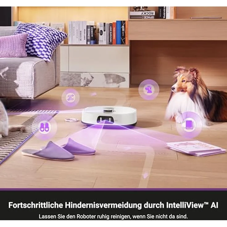 EUREKA J15 Ultra Saugroboter mit Wischfunktion, 19.000 Pa Saugleistung, automatische Mopphebung 12mm, Heißwasser-Reinigung 75°C, Selbstreinigung, Anti-Wickel Technologie – Bild 3