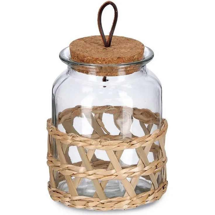 Zeller Present Vorratsglas, Glas, stilvolle Keksdose mit Boho Zusätzen, transparent