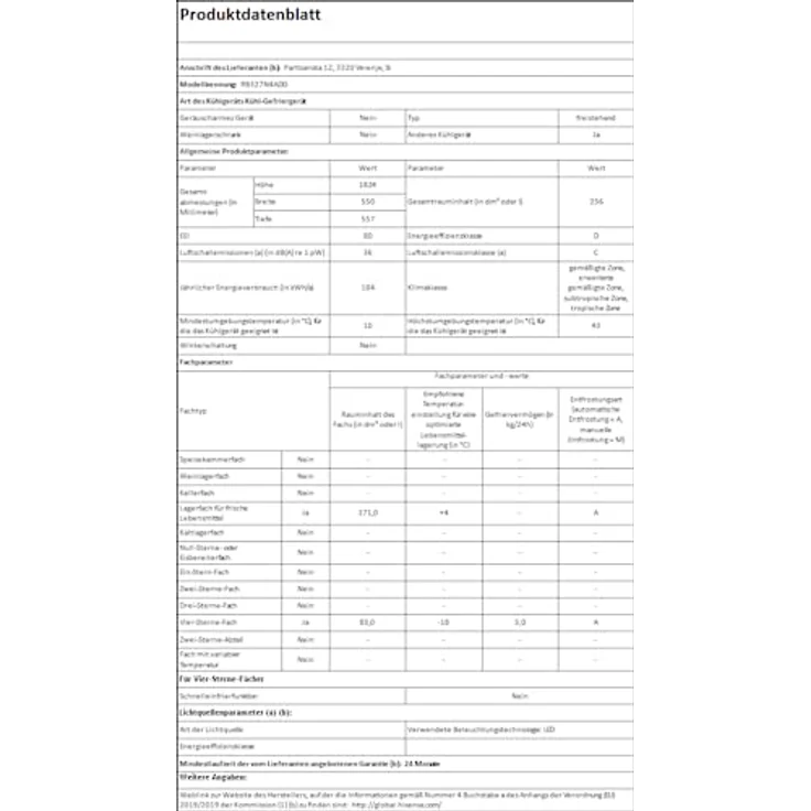 Hisense RB327N4ADD Kühl-Gefrier-Kombination, EEK D, Total NoFrost, wechselbarer Türanschlag, Flaschengitter, 171 Liter Kühlteil, 85 Liter Gefrierteil, Inox Look – Bild 3