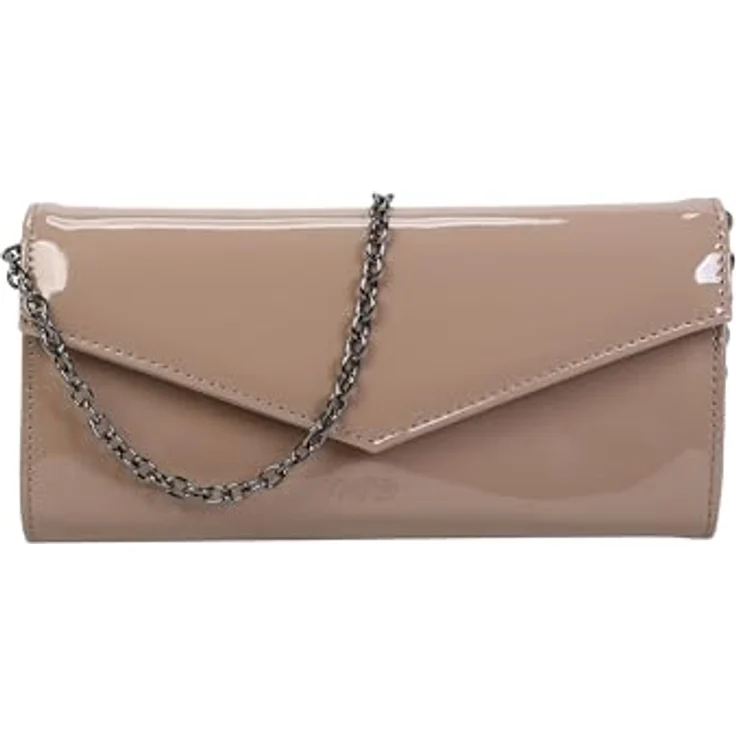 Buffalo Secco Clutch Tasche, Handtasche 25 cm mit Reißverschlussfach, grau, abnehmbarer Schulterriemen – Bild 1