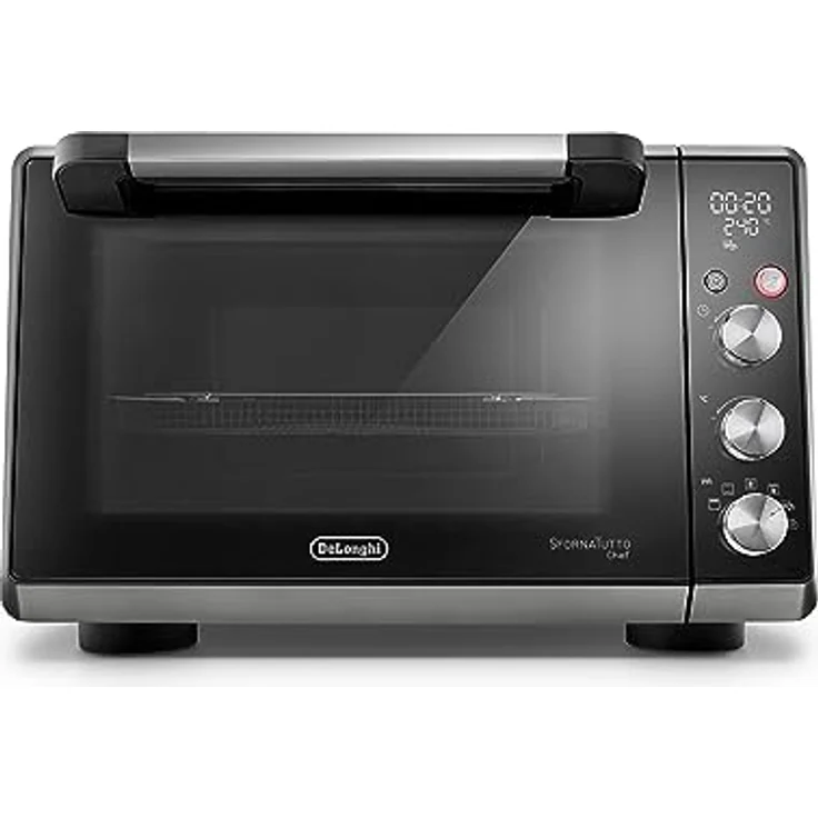De'Longhi DO34326 Sfornatutto, Elektrobackofen Kleinbackofen 34L, Heißluftbeheizung, 2000 Watt, schwarz – Bild 1