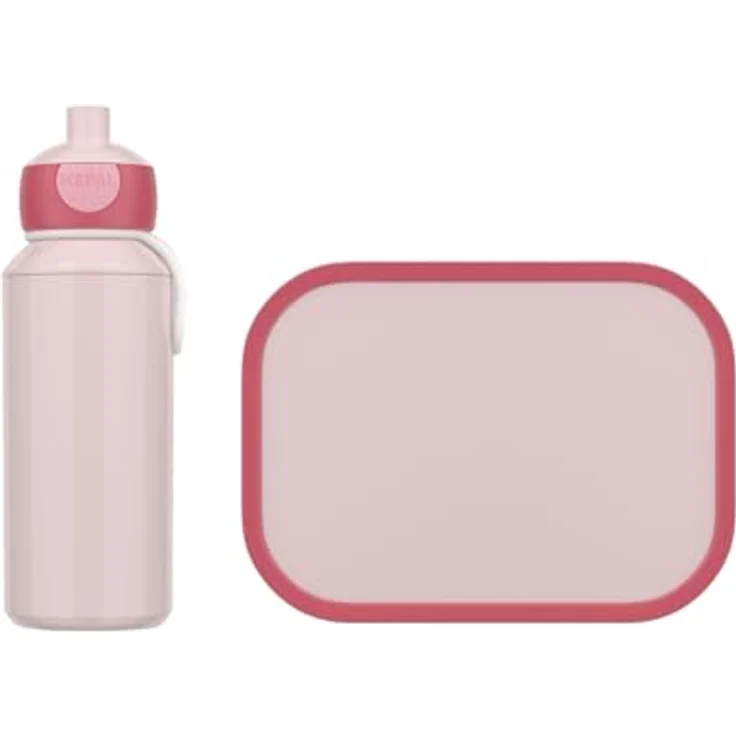 Mepal Campus Lunchset, Lunchbox mit Pop-Up Trinkflasche und Bentobox, Pink – Bild 1