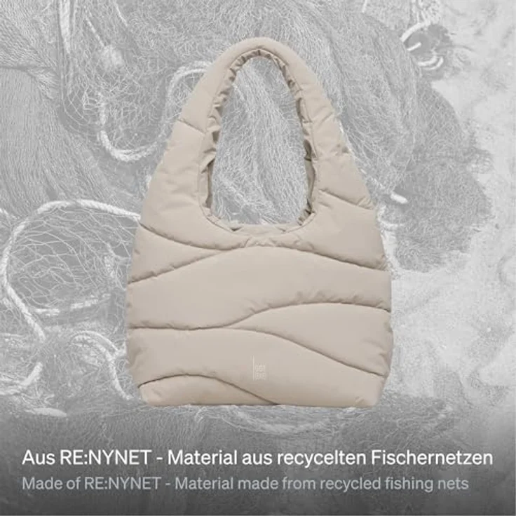 Got Bag Wavy Puffer Shopper Tasche, 40 cm, beige, 100% Nylon – Bild 4