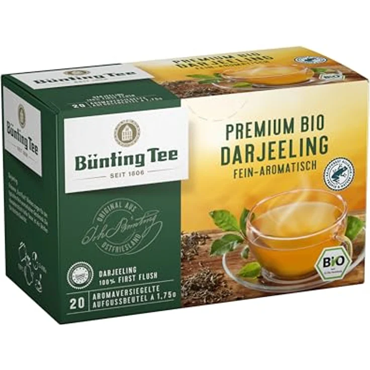 Bünting Tee Darjeeling 20 x 1.75 g Beutel, 6er Pack (6 x 35 g) – Bild 2