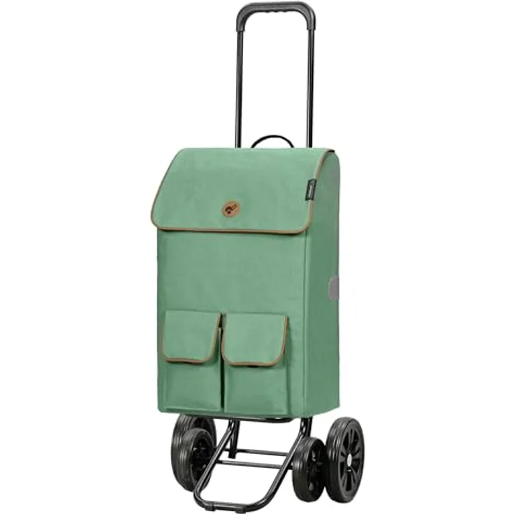 Andersen Shopper Quattro Shopper Ipek Ma Einkaufstrolley, 58 cm, salbeigrün, 100% Polyester, 35 x 22 cm