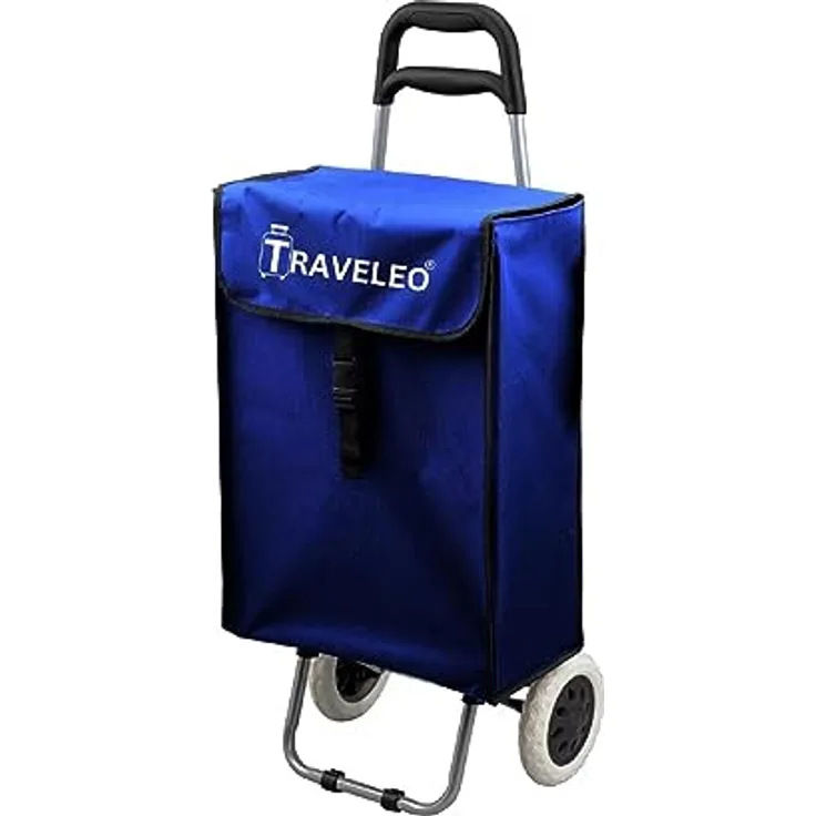 45 L Einkauf Trolley Einkaufswagen Shopping Trolley Tasche Aluminium Stabil Blau
