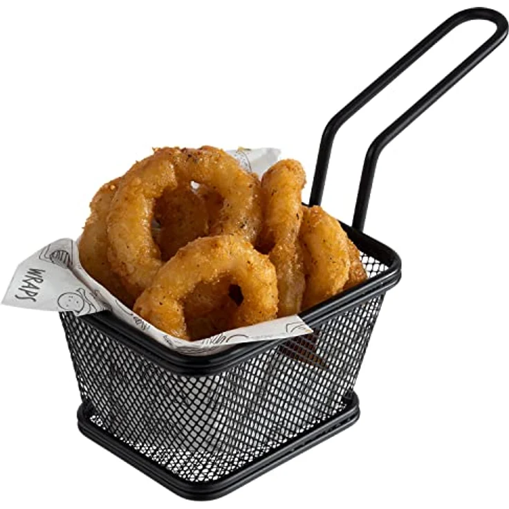 Assheuer + Pott APS 40626 Servier-Frittierkorb SNACKHOLDER, Edelstahl, 10 x 8,5 cm, Höhe 6,5 cm, schwarz – Bild 2