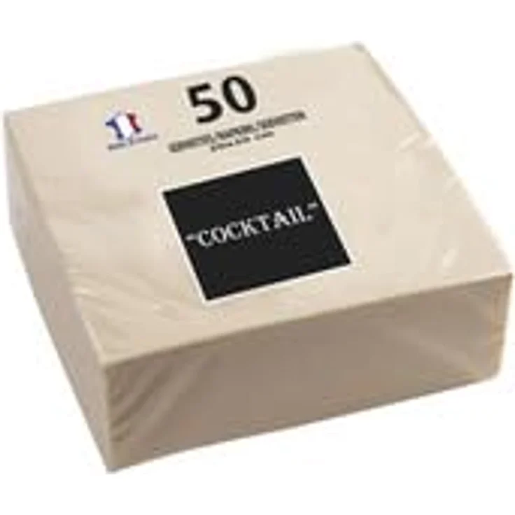 Pronape Cocktailservietten, 20 x 20 cm, 2-lagig aus Mikro-Waffelpapier, grau, 50 Stück – Bild 2