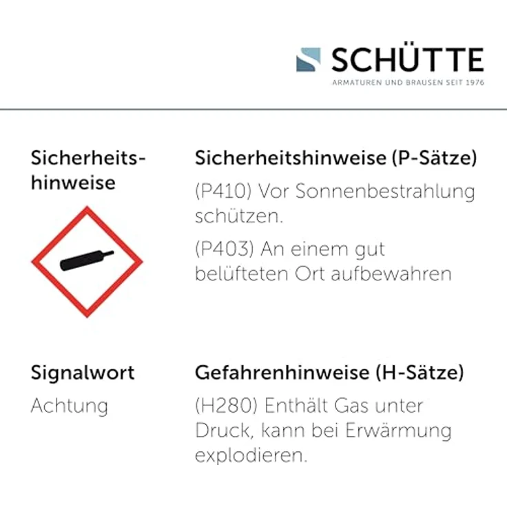 Schütte AQUASTAR PREMIUM Sprudelwasser Küchenarmatur mit Kühl- und Filtersystem, 360° schwenkbar, Chrom – Bild 12