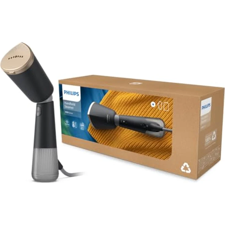 Philips Dampfglätter 5000-Serie - Leistungsstarke 1400 W, kontinuierlicher Dampf, zwei Wassertanks, verstellbarer Kopf, metallene Sohlenplatte, inkl. Zubehör, anthrazit – Bild 3