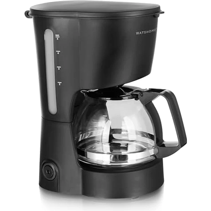 Emerio Filterkaffeemaschine, kompakt für 3-6 Tassen, mattschwarz, mit Warmhaltefunktion und Dauerfilter – Bild 6