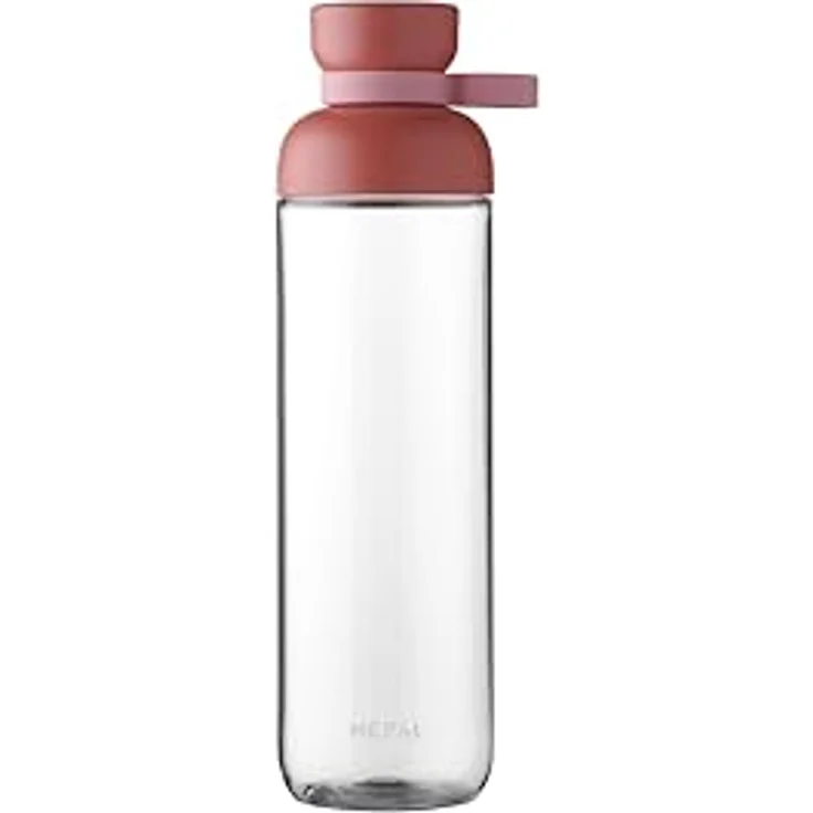 Mepal VITA Trinkflasche 900 ml, auslaufsichere Kunststoffflasche in Rosa/Rot mit zwei Öffnungen und Trageschlaufe – Bild 1