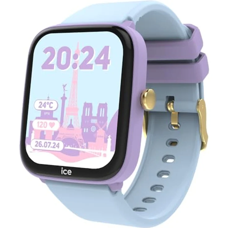 ICE-WATCH Ice smart junior 2.0 Purple Soft blue Connected Watch für Kinder mit blauem Silikonarmband - Kalenderfunktion, Bluetooth, Stoppuhr, Timer - 022801 (1,75 inch) – Bild 3