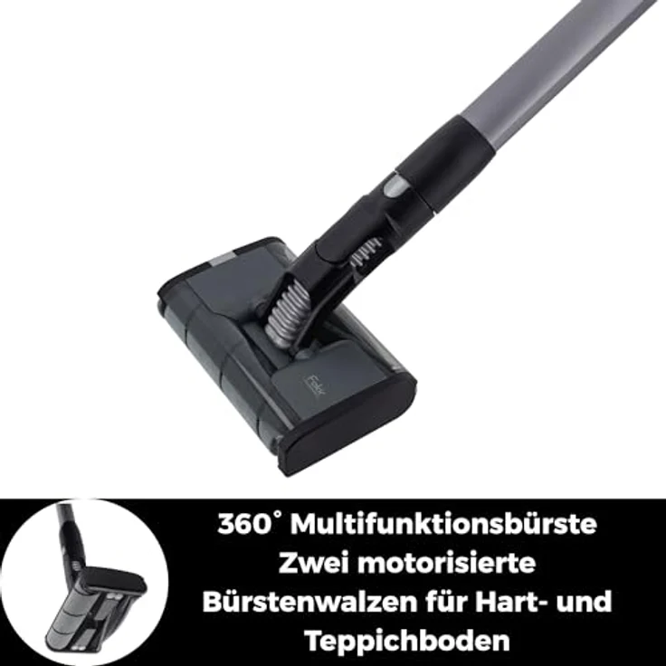FAKIR Akku-Hand-und Stielstaubsauger AS 1480 LT Floor, kabelloser Staubsauger mit 180 Watt Leistung, beutelloses Design – Bild 6