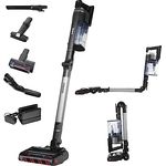 Shark Stratos Kabelloser Staubsauger, Stabsauger, PowerFins Plus, Anti Hair Wrap, Auto IQ, Haustier-, Fugen- & Multi-Oberflächenaufsatz, 120 Minuten Laufzeit (2 Akkus), Anthrazit/Silber, IZ420EUT