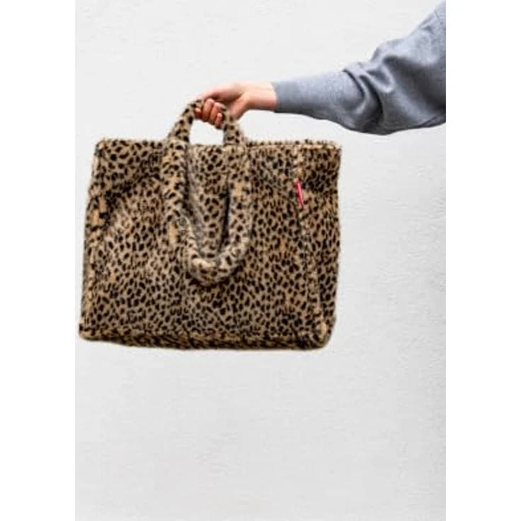 reisenthel softshopper leo fake fur, geräumige Hand- und Einkaufstasche mit 4 Tragehenkeln und smarter Fächeraufteilung, 28 l – Bild 4